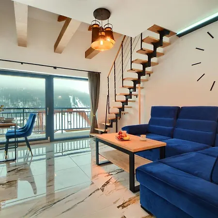 Apartament Marmurowy W Szczyrku Z Widokiem Na Góry Z Dostępem Do Sauny I Jacuzzi W Weekendy , Dwa Miejsca Parkingowe